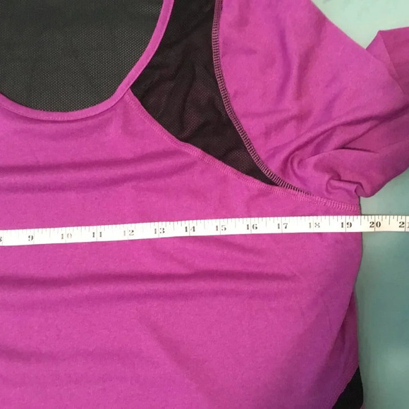 Nike Dri-Fit Purple  & Black Mesh Activewear Top Sz M - Picture 4 of 10
